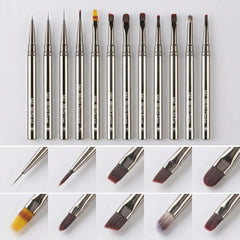 CHEMAILON brushes beside ruler showing size comparison for accurate selection