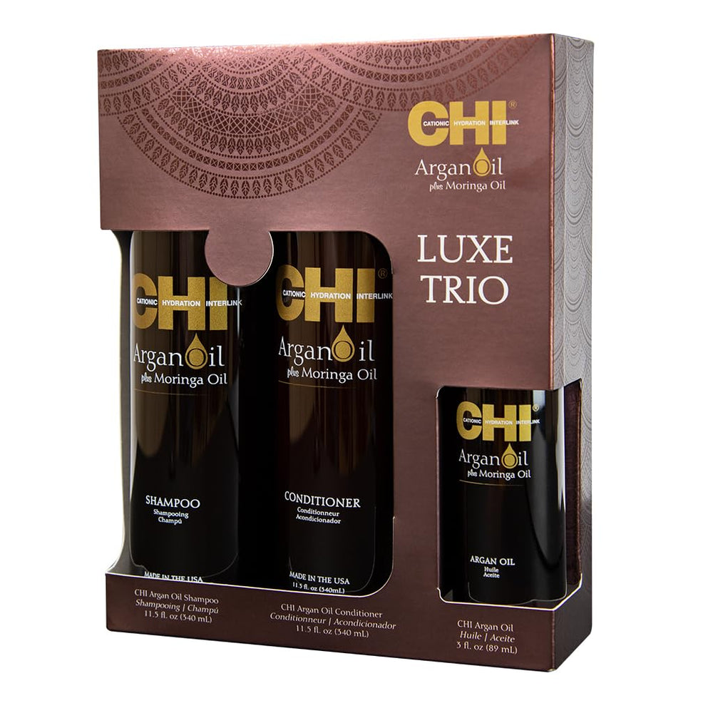 CHI kit staged in bathroom setting illustrating salon-quality routine at home