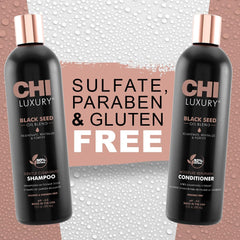 CHI set styled on bathroom shelf conveying salon-quality at home