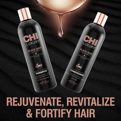 CHI shampoo and conditioner side by side showing complementary routine