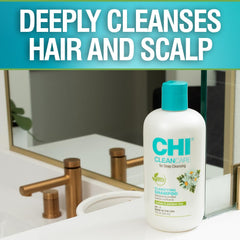 CHI CleanCare label close-up highlighting key ingredients and clarity benefits