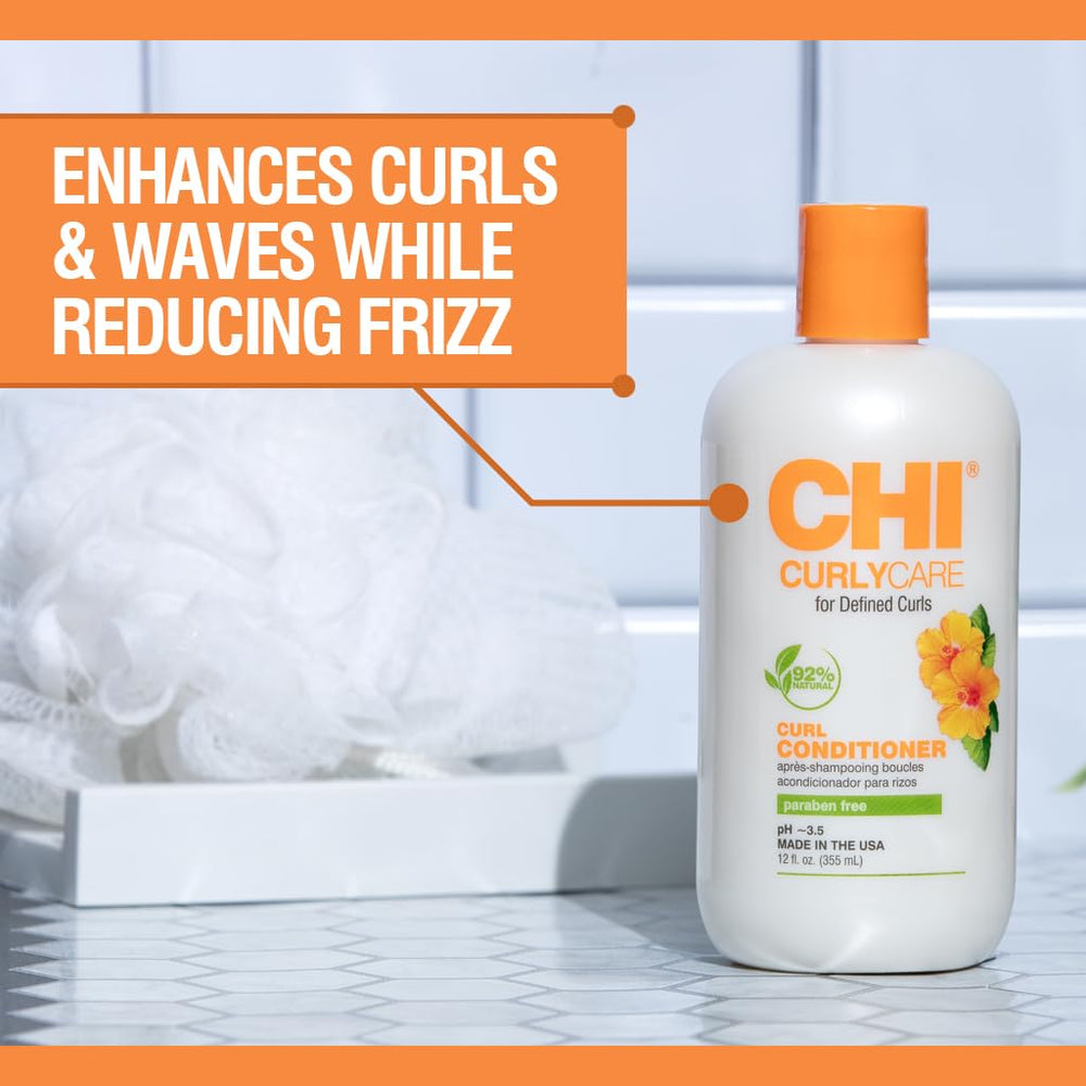CHI CurlyCare back label displaying ingredients and usage directions