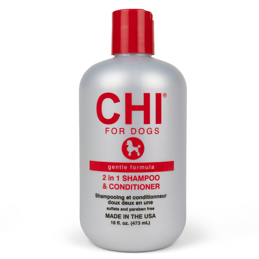 CHI bottle front label showing product name and benefits