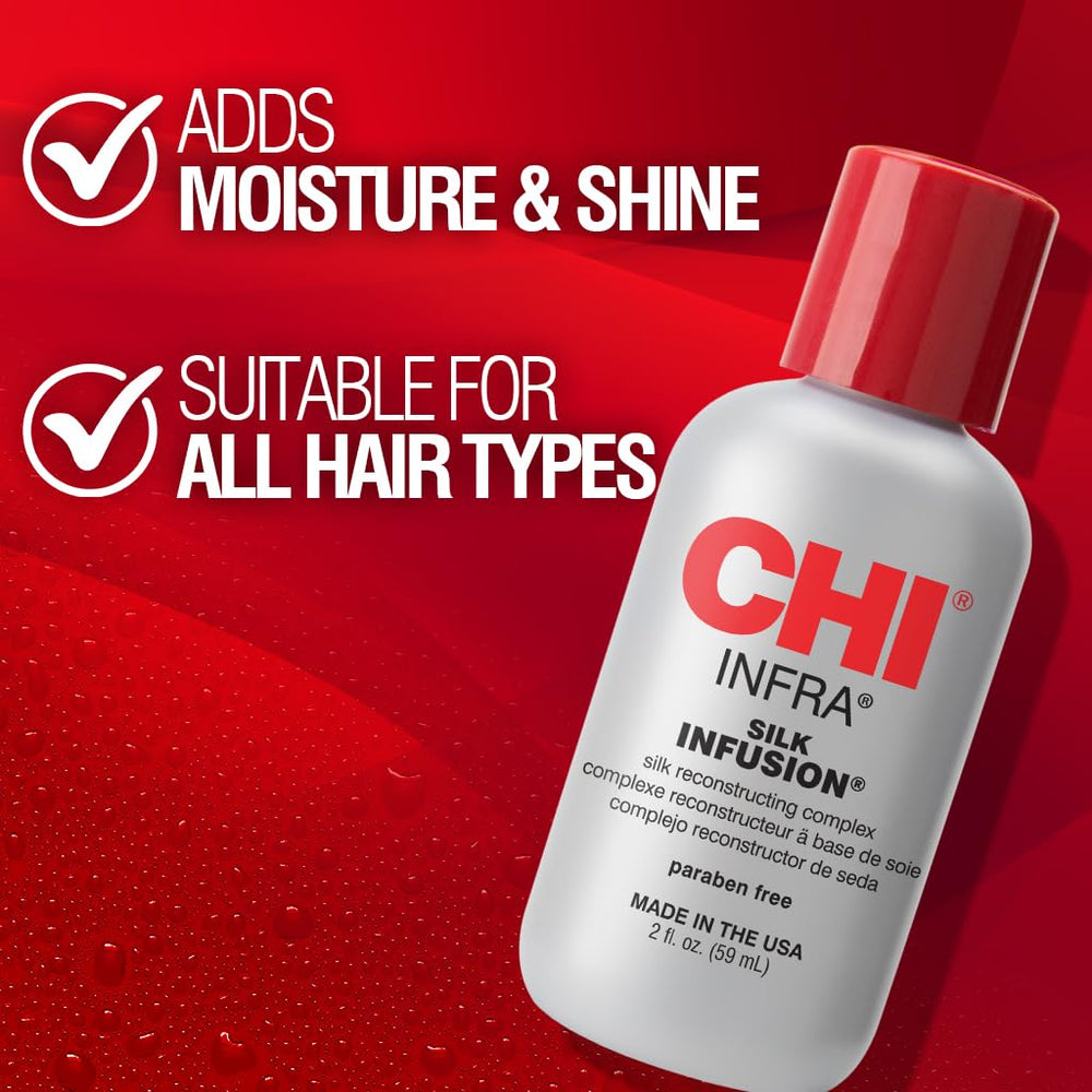 CHI serum texture close-up demonstrating lightweight, silky finish