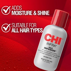 CHI serum texture close-up demonstrating lightweight, silky finish