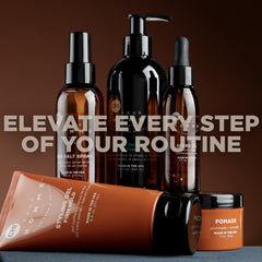 CHI Pour Homme on bathroom shelf in lifestyle setting emphasizing everyday grooming routine