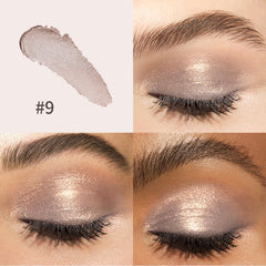 Chifure eyeshadow stick swatch on forearm displaying champagne shimmer and long-lasting payoff