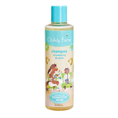 Childs Farm front packaging showing bottle and benefits for gentle cleansing