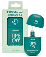 Chillhouse Tips Off front bottle showing product and branding benefit gentle removal