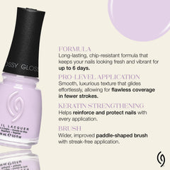 China Glaze cap and label detail highlighting brand and ingredient clarity benefit