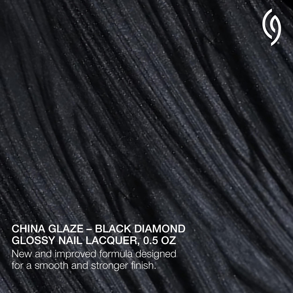 China Glaze close-up of glitter texture showing fine shimmer and glossy finish advantage