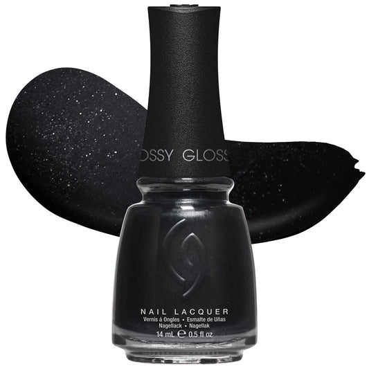 China Glaze bottle front view showing Black Diamond shade and label for instant recognition