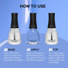 China Glaze bottle next to ruler for size comparison and 0.5 fl oz scale