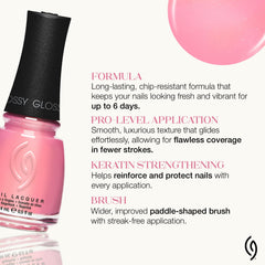 China Glaze close-up of fine shimmer texture enhancing luminous shine benefit