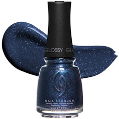 China Glaze front bottle view showing deep sapphire color and glossy finish
