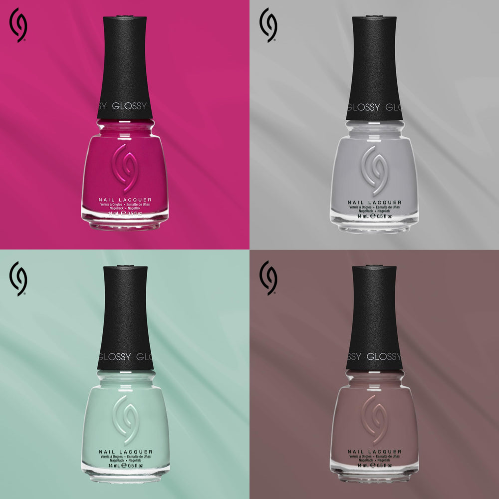 China Glaze packaging label closeup highlighting 21-free formula benefit
