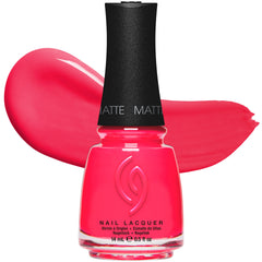 China Glaze front bottle showing Pool Party neon pink for bold color