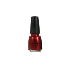 China Glaze bottle front showing ruby red polish and brand for bold color