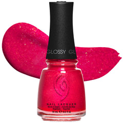 China Glaze front bottle showing deep fuchsia color and glossy finish
