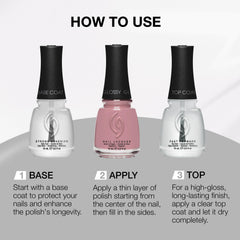 China Glaze before and after nails showing improved polish adhesion and chip resistance