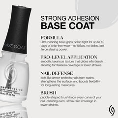 China Glaze base coat being applied during a salon-style manicure for longer wear