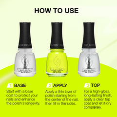 Hand applying China Glaze Tropic Like It's Hot demonstrating easy brush control and even coats