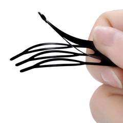 Chinco clip holding a section of hair demonstrating stable styling benefit
