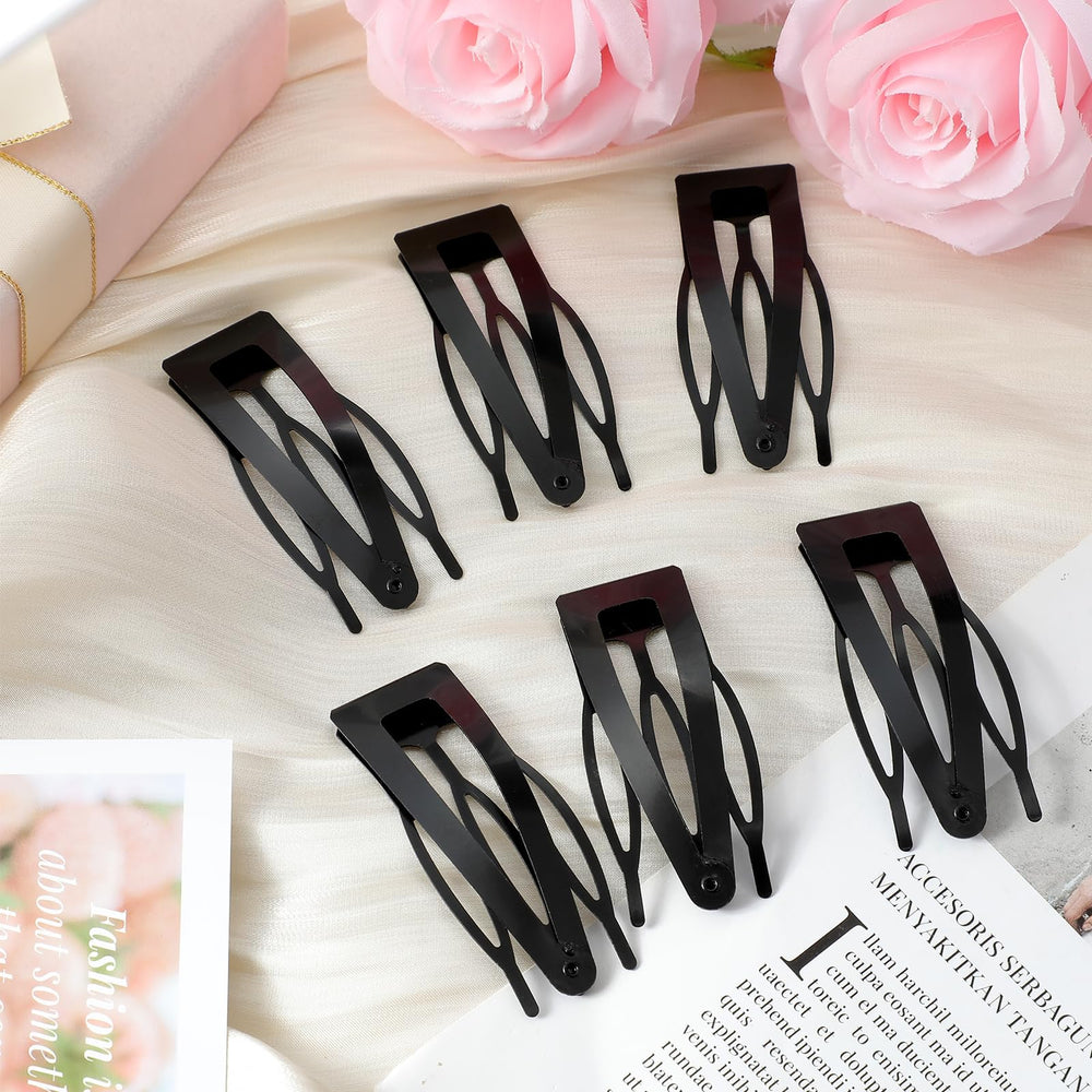 Chinco clip used to pin back bangs demonstrating tidy styling benefit