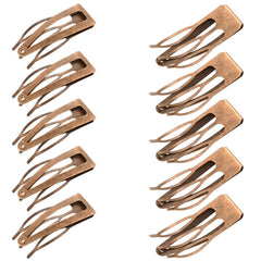 Chinco front view of red ancient bronze clip showing smooth finish and classic look