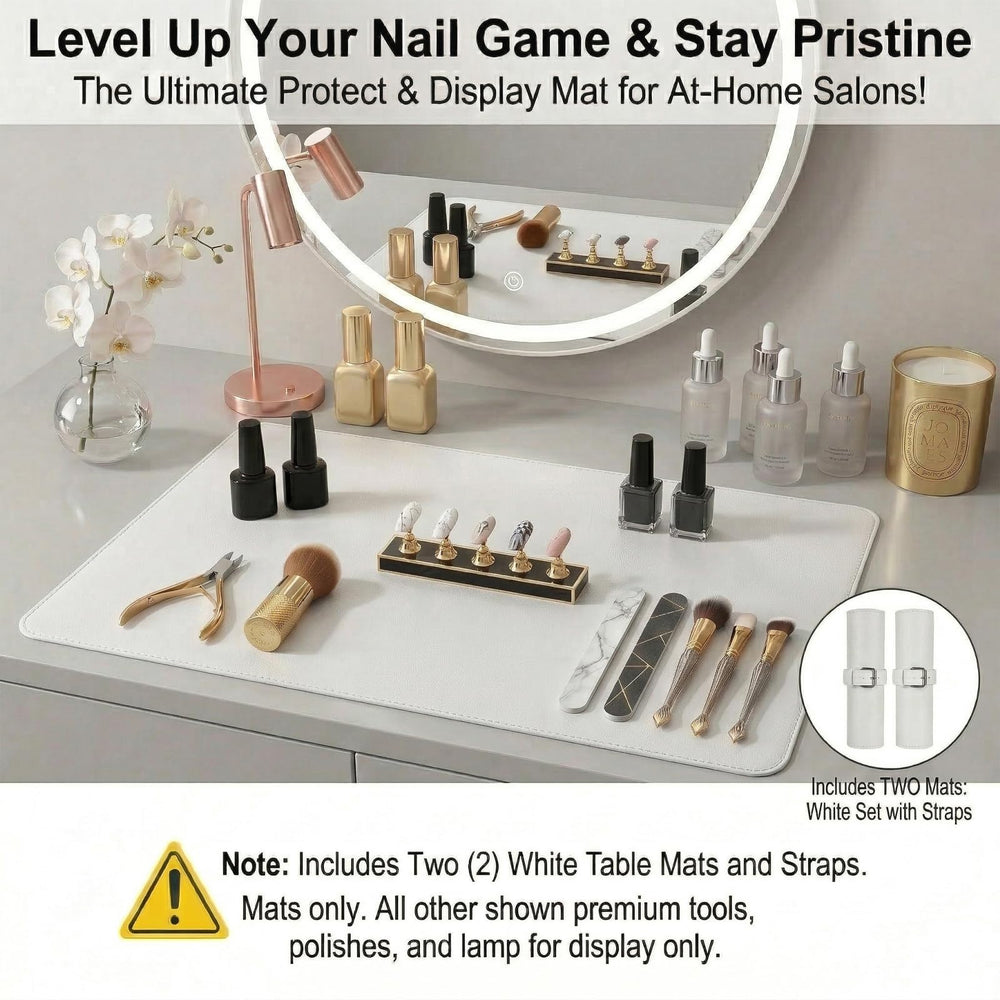 Chiplesier mat beside nail tools showing generous size and organized layout