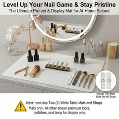 Chiplesier mat beside nail tools showing generous size and organized layout