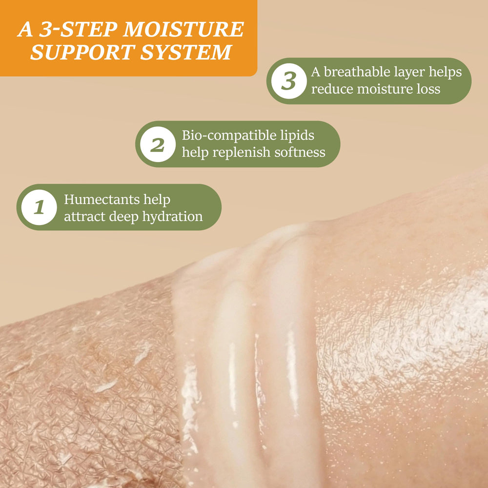 ChiroLife balm being smoothed on a hand to demonstrate lasting moisture