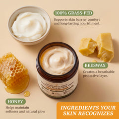 ChiroLife whipped tallow texture close-up illustrating quick absorption