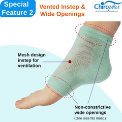 Chiroplax vented mesh instep detail for breathability and comfort