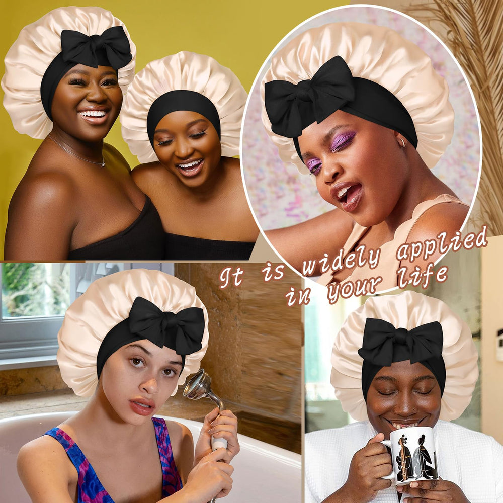 CHLINS bonnet in bedroom lifestyle setting for protecting hair