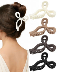 CHLINS bow clip front packaging showing four neutral colors and secure hold
