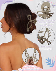 CHLINS bow clip securing a half-up hairstyle for all-day comfort