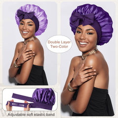 CHLINS satin bonnet wide elastic band detail for comfortable hold