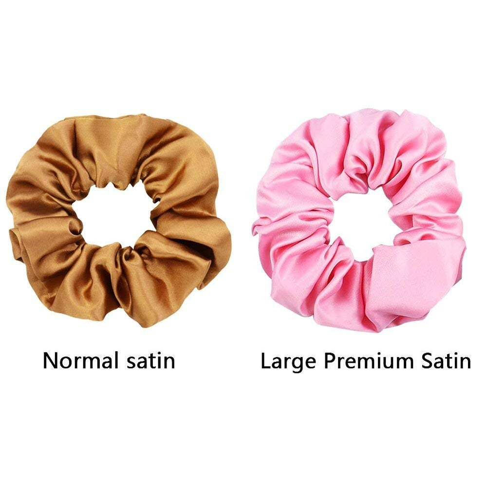 Chloven scrunchie in a high ponytail demonstrating secure hold and no creases