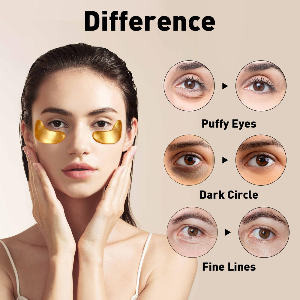 CHMI patch applied under eye demonstrating immediate cooling and soothing