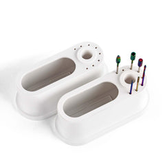 CHOOSE-IT top view highlighting eight-bit holes for organized, dust-free storage