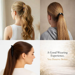 Chuangdi black and tortoiseshell clips laid flat showing color options to match outfits