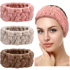 Chuangdi front view of three headbands showing colors and compact packaging, practical gift