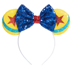 CHuangQi front view headband showing ears and bow, stylish party accessory