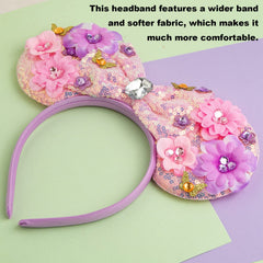 CHuangQi headband worn by child at party showing comfortable fit and eye-catching sparkle