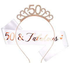 CIEHER sash and tiara front view showing celebration look and photo-ready style