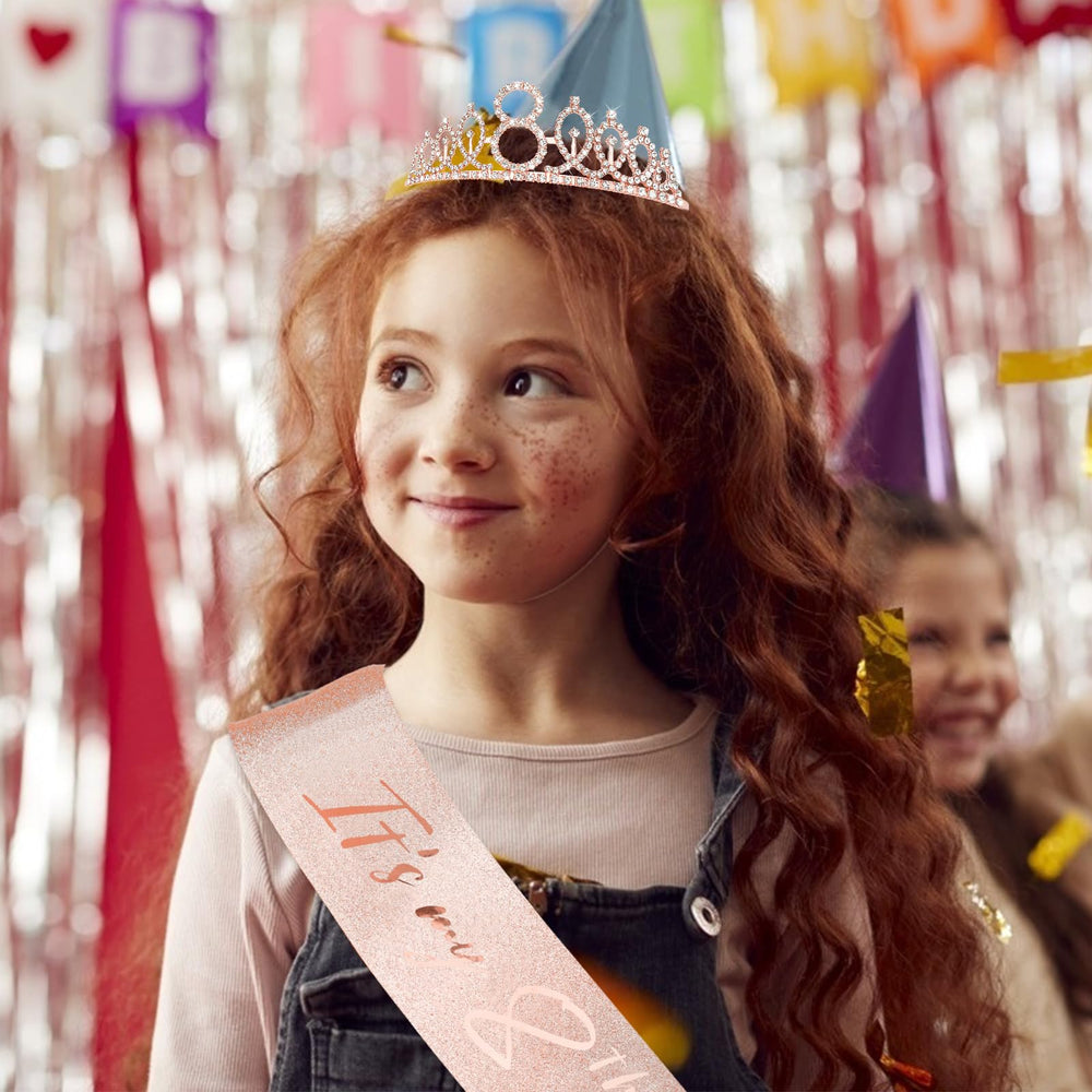 CIEHER sash worn on a girl’s shoulder for photo-ready birthday look