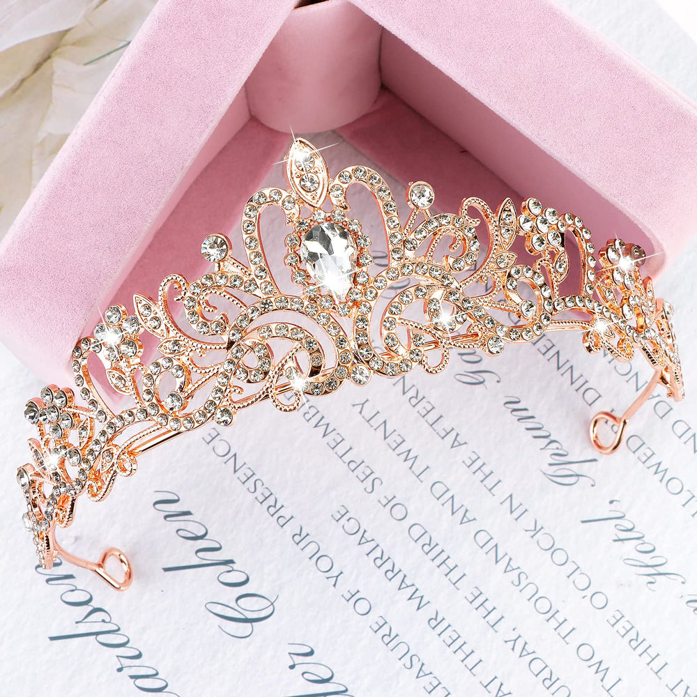 CIEHER tiara worn in an updo demonstrating secure, elegant styling benefit