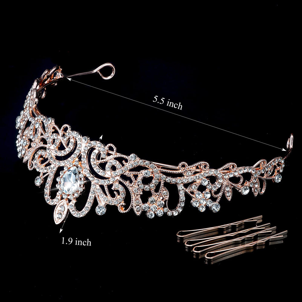 CIEHER tiara paired with veil and gown showing bridal coordination benefit