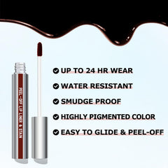 Cilrofelr swatch texture on arm showing rich cocoa pigment and smooth matte finish